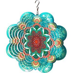Stainless Steel Wind Spinner-3D Indoor Outdoor Garden Decor Ornaments 6Inch
